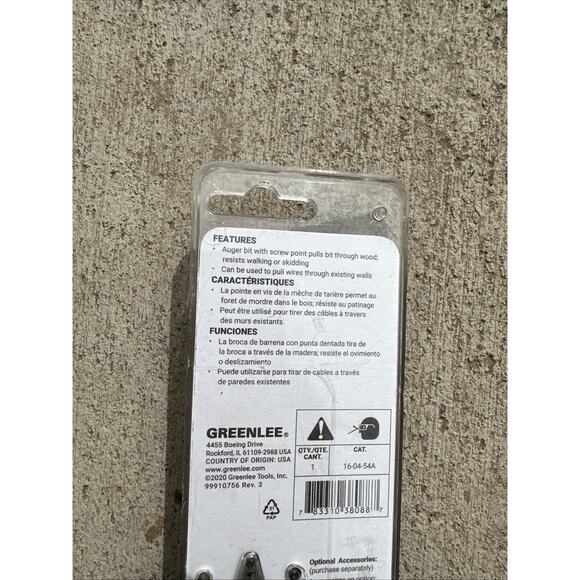 Greenlee 16-04-54A D'versibit Flexible Auger Drill Bit 1” x 54” Wood Type {GG} - Picture 10 of 10